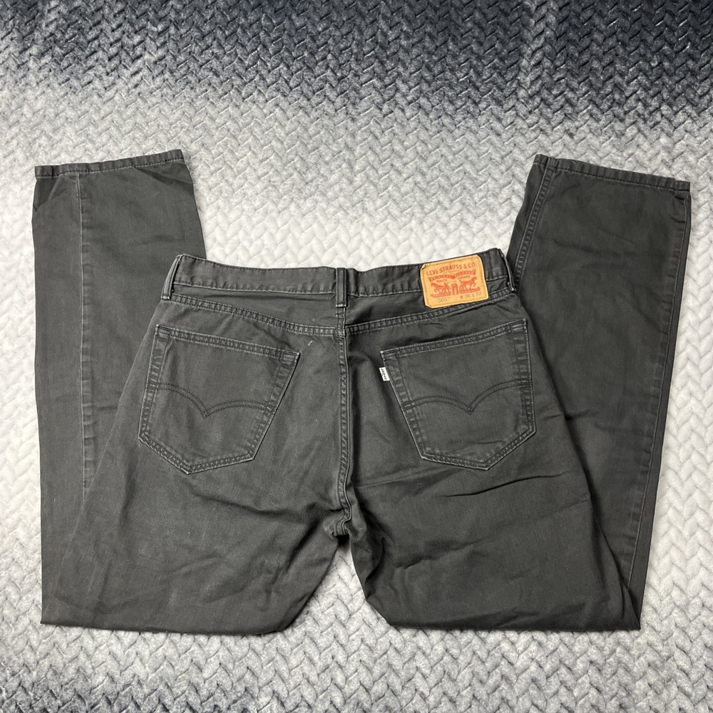 LEVIS 505 Chino Pants Mens 36x32 Gray Regular Straight Leg Jeans White Tab